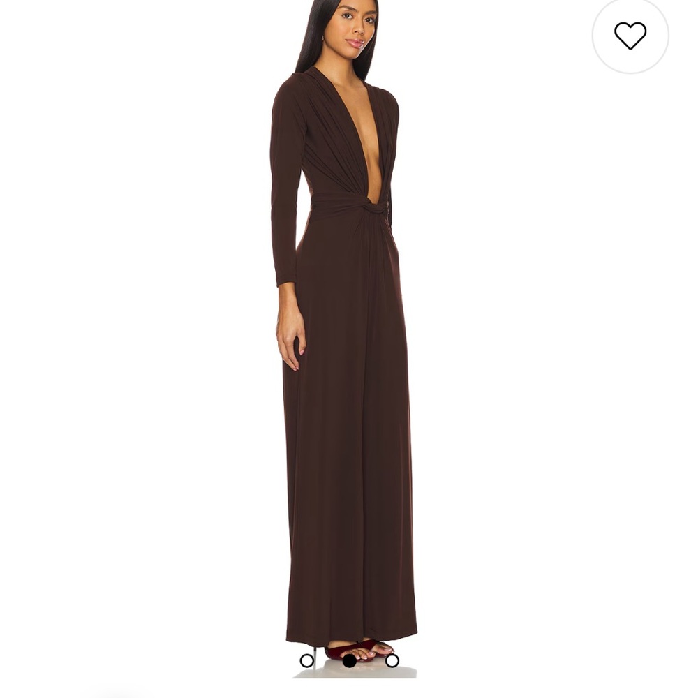 Leslie Amon Amanda Maxi Jumpsuit in Expresso